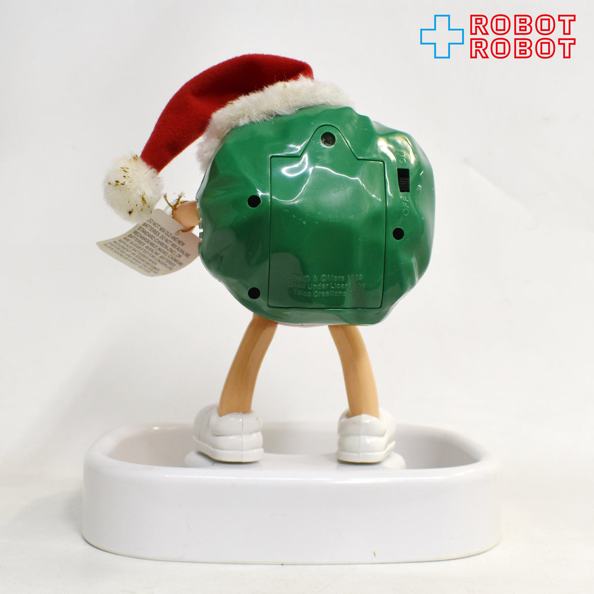 M&M's エムアンドエムズ レッド サンタ帽 トーキング アニメイテッド クリスマス キャンディー ディッシュ 白 紙タグ付き 企業物