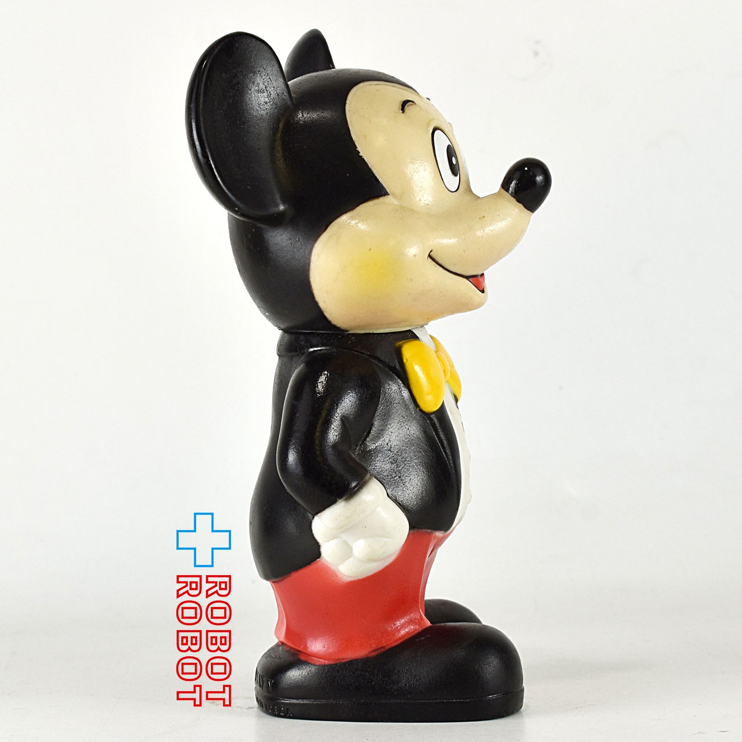 ディズニー ミッキーマウス タキシード 左手上げ ソフビ貯金箱  メイドインコリア