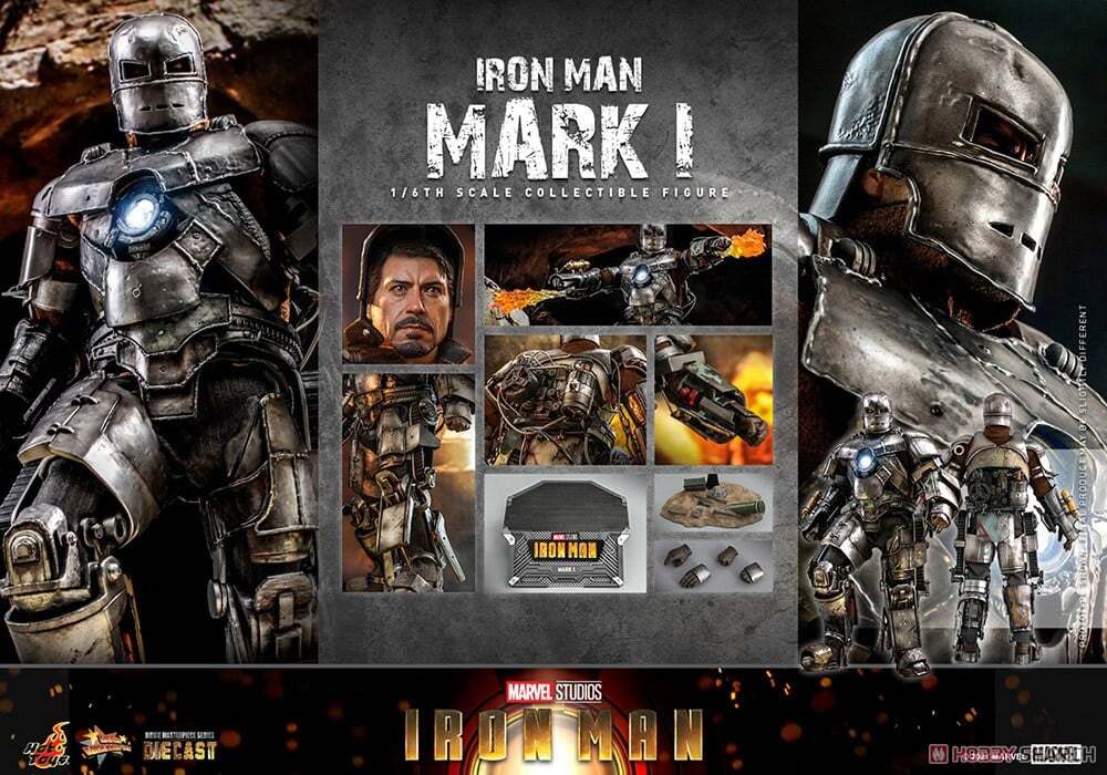 欠品あり：ホットトイズ ムービー・マスターピース MMS168 アイアンマン / アイアンマン マーク1 (2.0) 1/6 アクションフィギュア 開封箱入