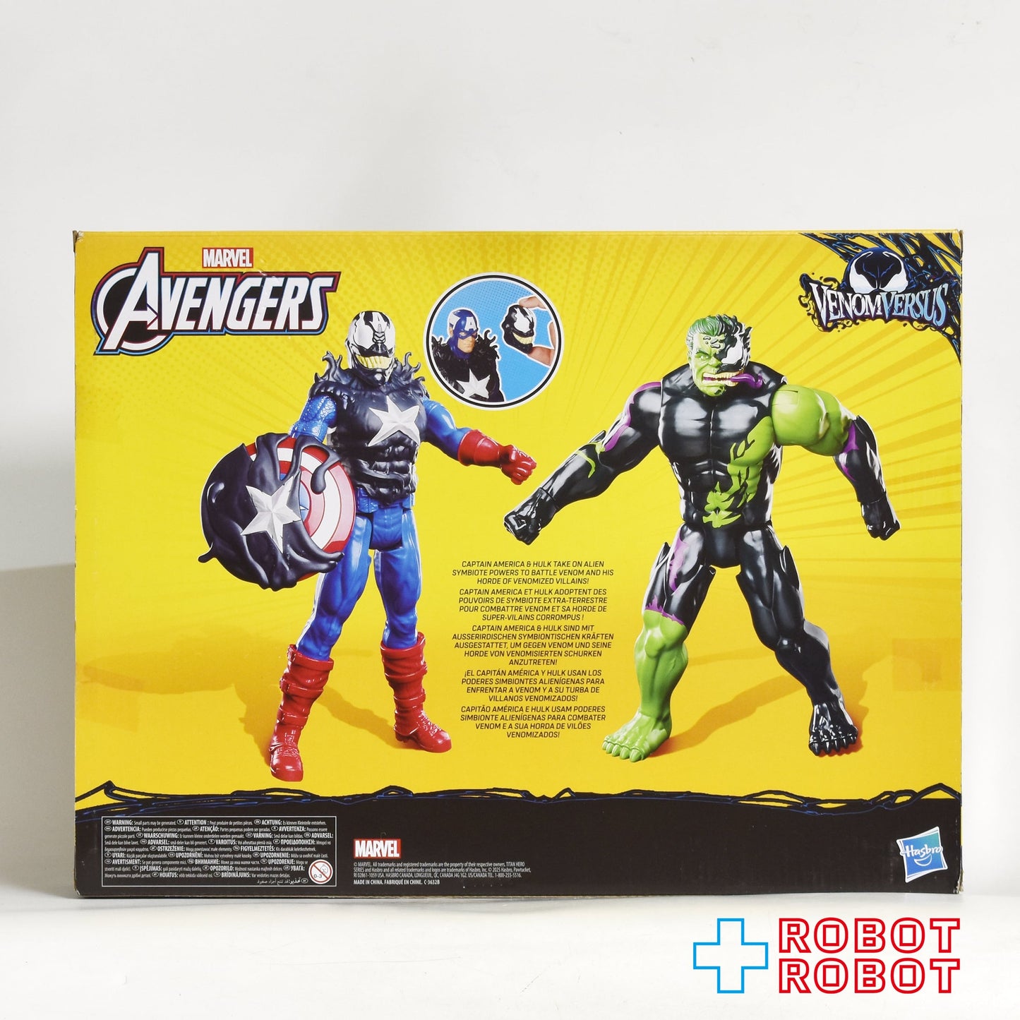 ハズブロ マーベル タイタンヒーローシリーズ アベンジャーズ ヴェノマイズド キャプテン・アメリカ & ヴェノマイズド ハルク 12インチ アクションフィギュア 未開封