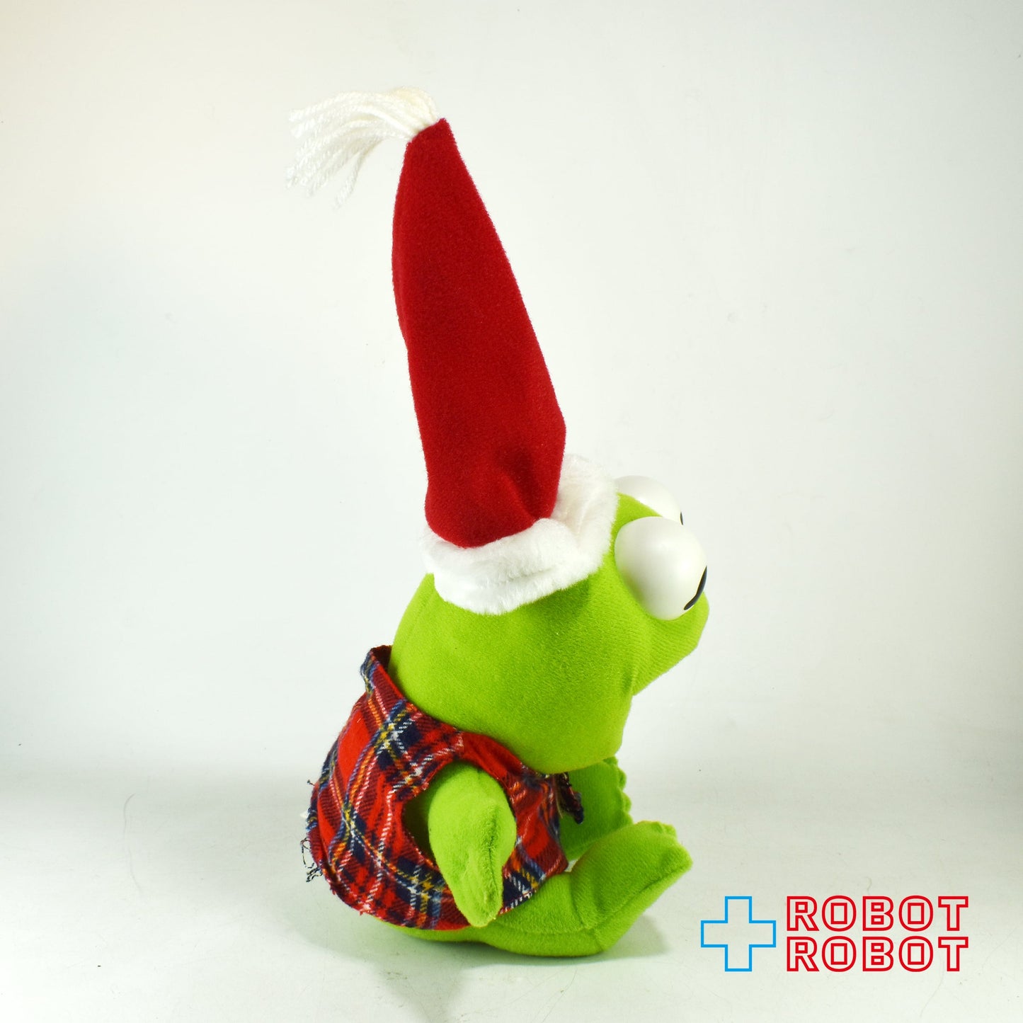 マクドナルド セサミストリート マペッツ ベビー・カーミット 赤チェックベスト ぬいぐるみ人形 1987 紙タグ付