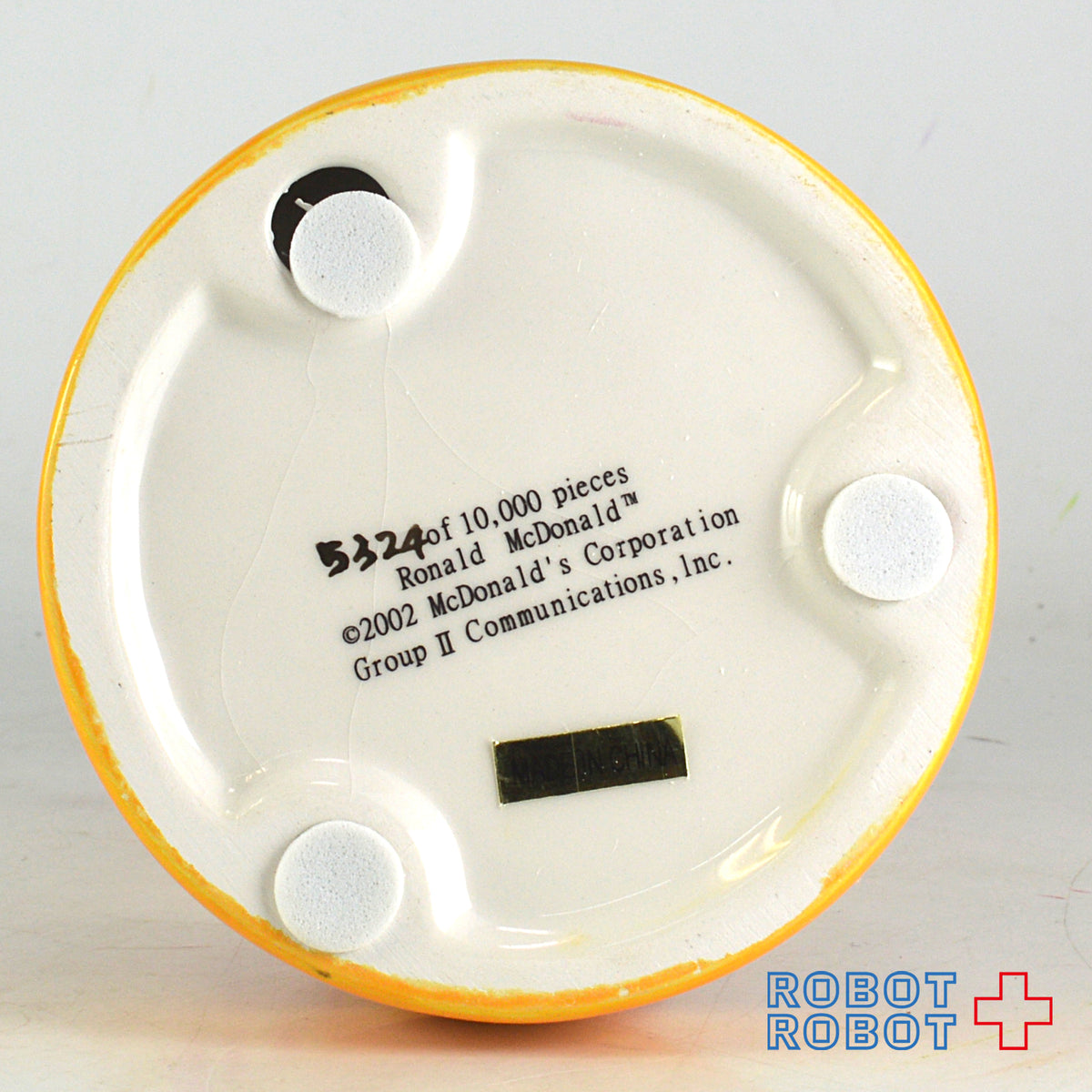 マクドナルド 陶器製 ロナルド フィギュア 2002 ワールドワイドコンベンション限定 白箱入 企業物