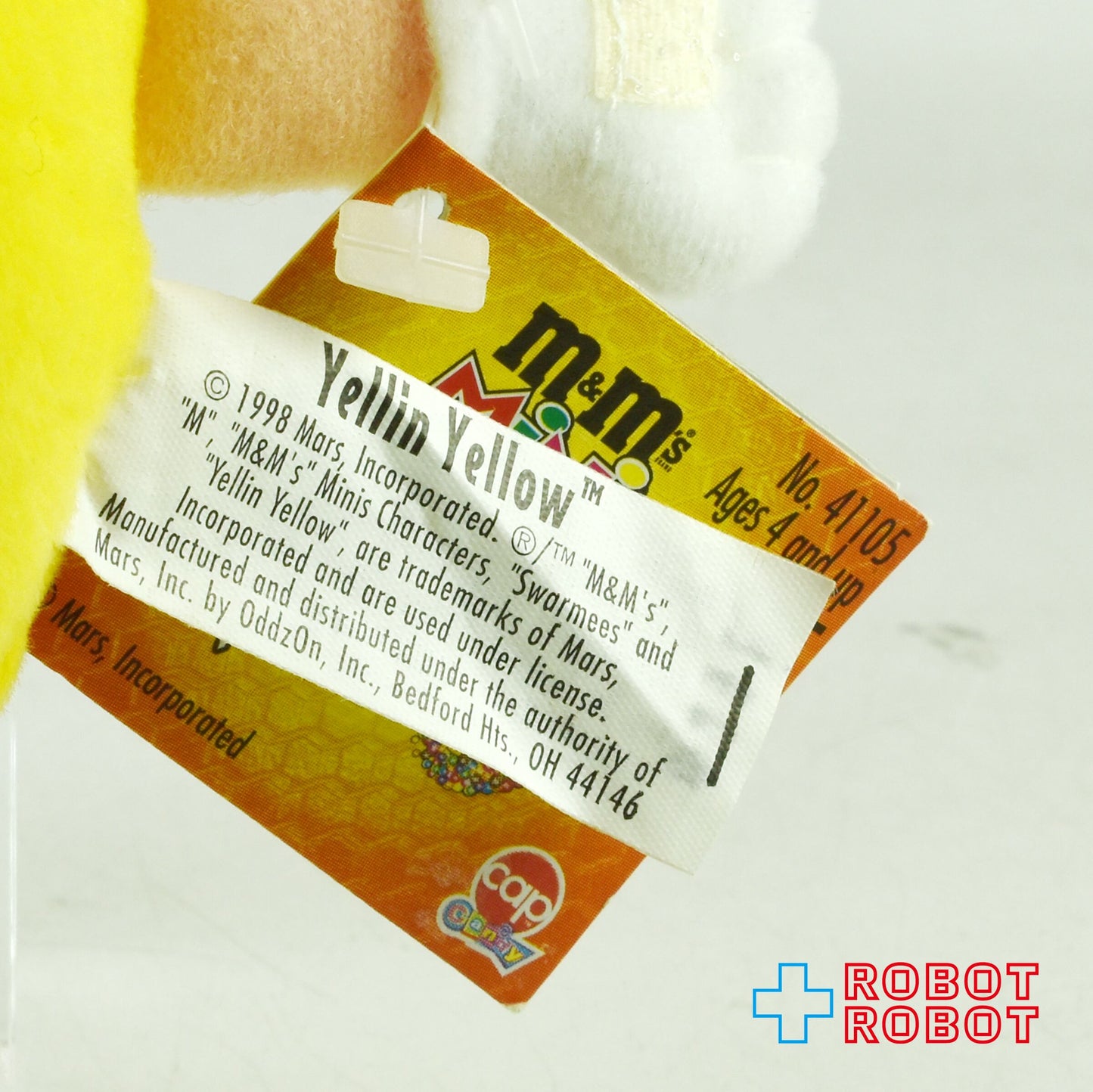 M&M's ミニズ サワーミーズ プラッシュ コレクティブル イエロー エムアンドエムズ ぬいぐるみ人形 1998 紙タグ付き