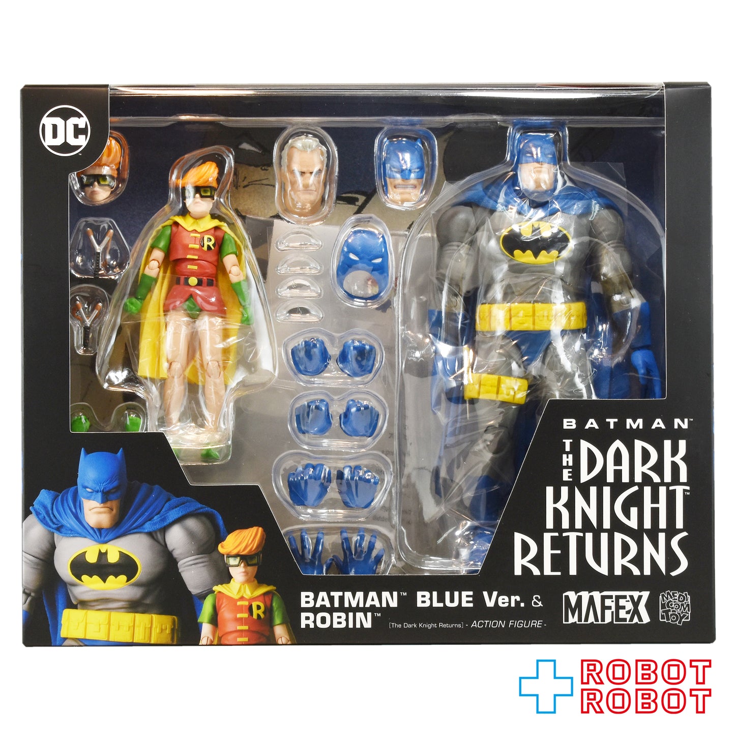 メディコム・トイ MAFEX マフェックス No.139 ダークナイト・リターンズ バットマン ブルー Ver. & ロビン アクションフィギュア 未開封