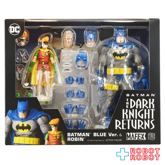 メディコム・トイ MAFEX マフェックス No.139 ダークナイト・リターンズ バットマン ブルー Ver. & ロビン アクションフィギュア 未開封