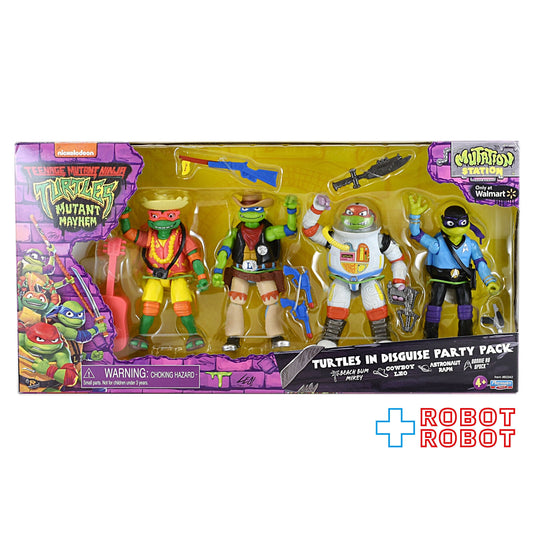プレイメイツ タートルズ ミュータント・パニック！TMNTタートルズ イン ディスガイス パーティー パック 4.5インチ フィギュア 未開封