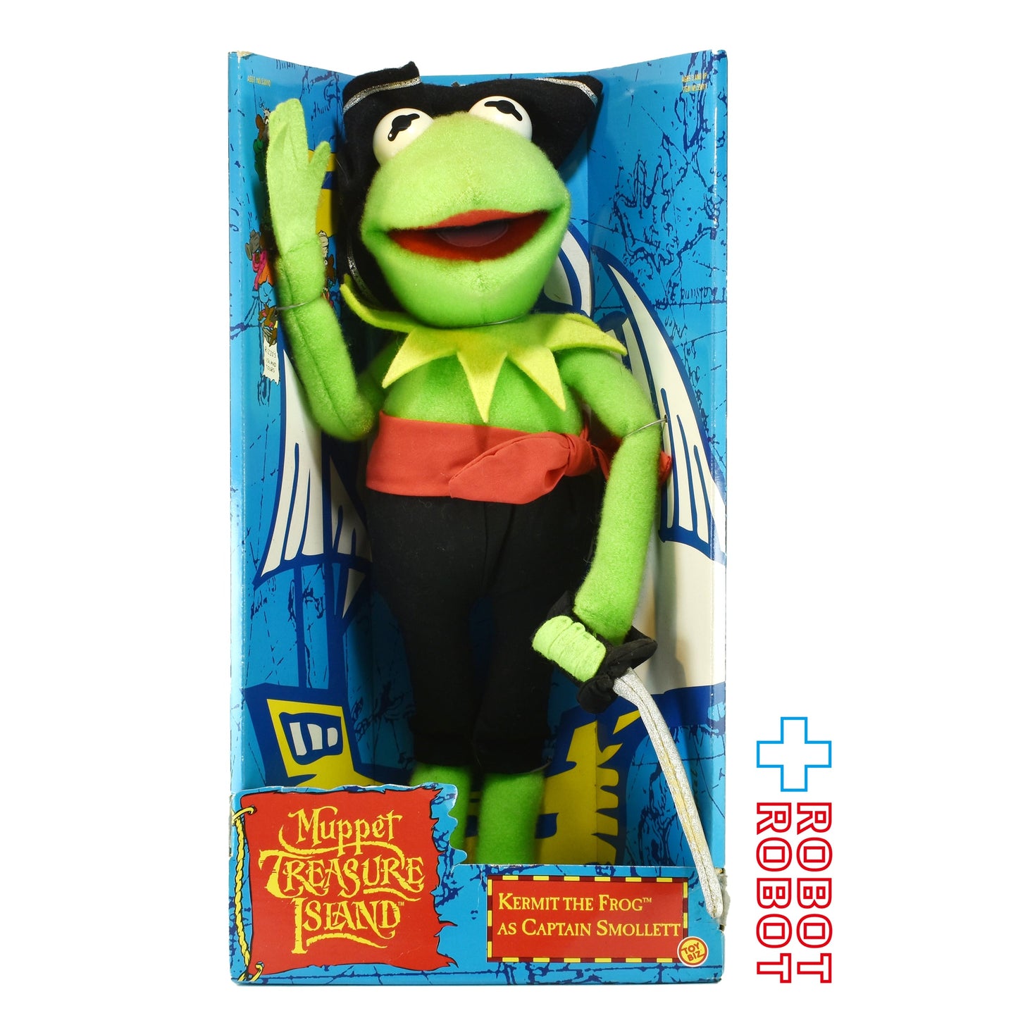 トイビズ マペッツ マペットの宝島 カーミット スモレット船長 ぬいぐるみ人形 1995 箱付き