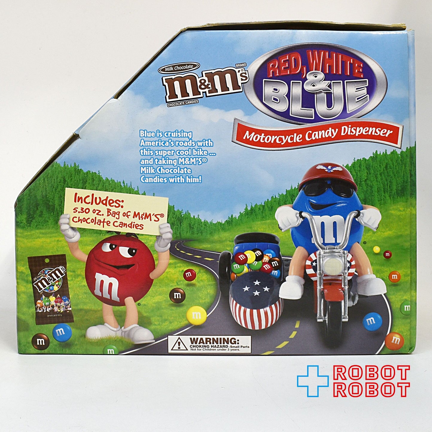 M&M's ブルー フリーダム・ライダー ディスペンサー エムアンドエムズ 箱入