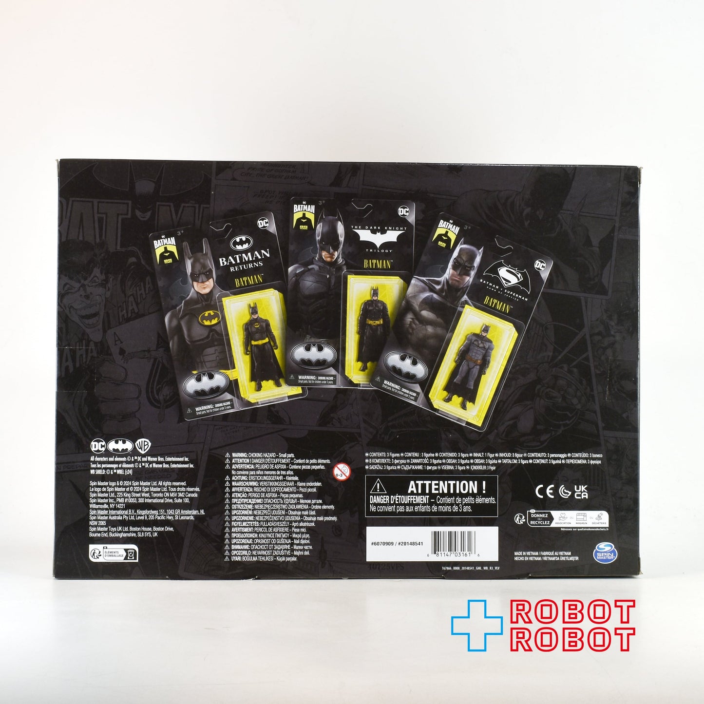 スピンマスター DC バットマン 85周年 4インチ アクションフィギュア 3パック 未開封