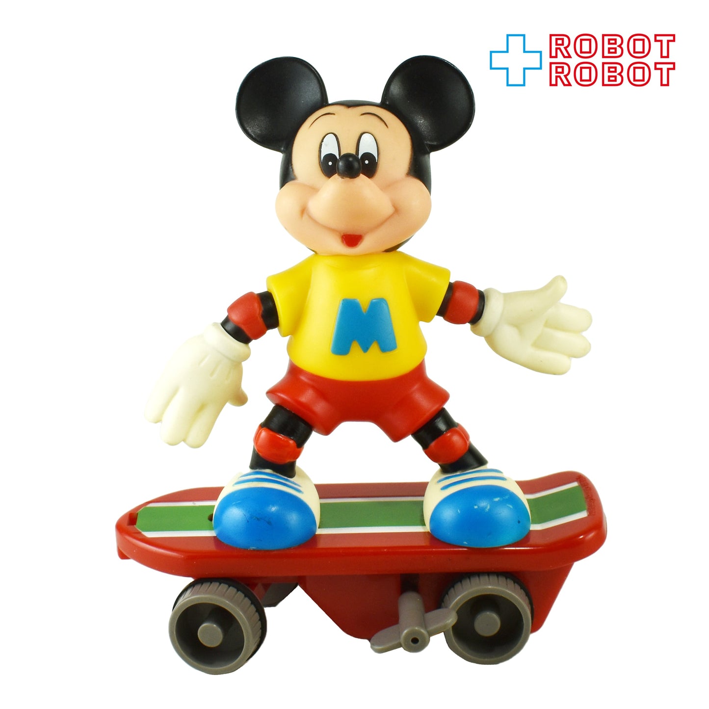 増田屋 ディズニー ミッキーマウス 赤 スケートボード ゼンマイ 1988