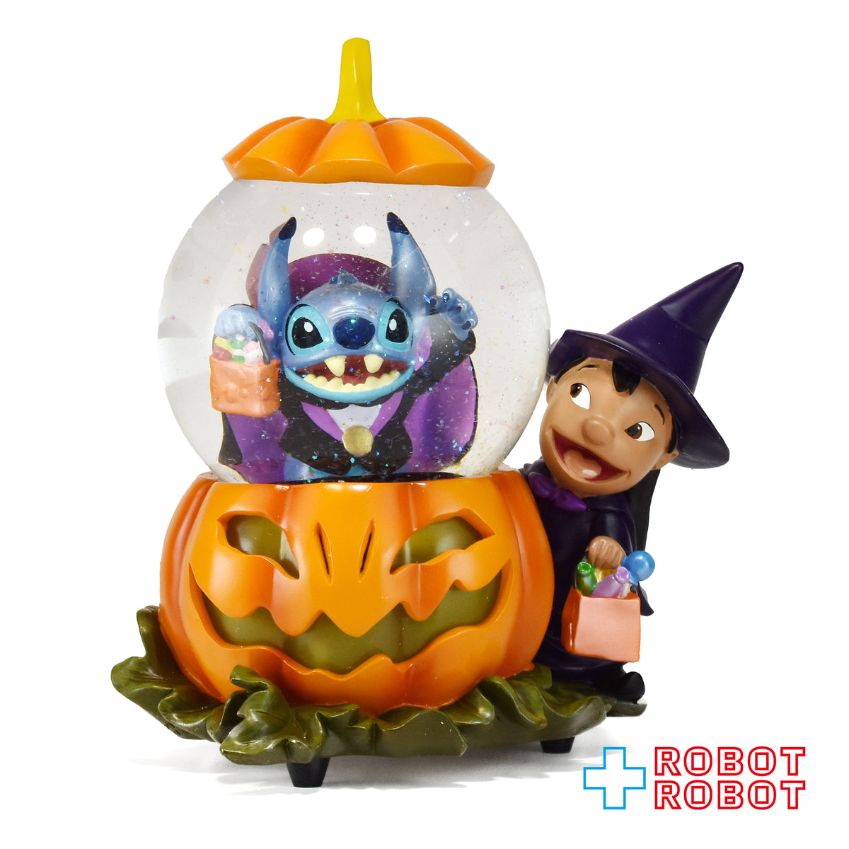 不可動：ディズニーオークションズ リロ & スティッチ ハロウィン スノーグローブ 箱入