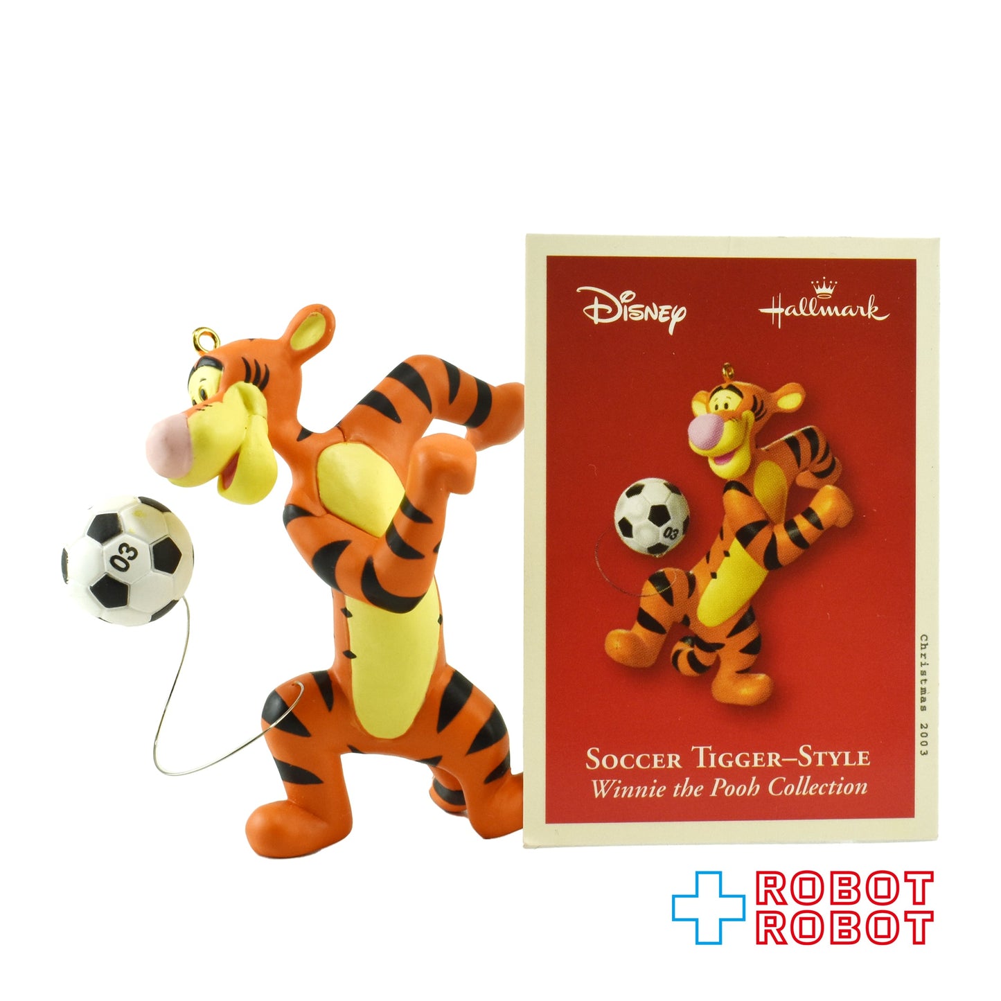 ホールマーク ディズニー くまのプーさん サッカー ティガー クリスマスオーナメント 2003  箱入