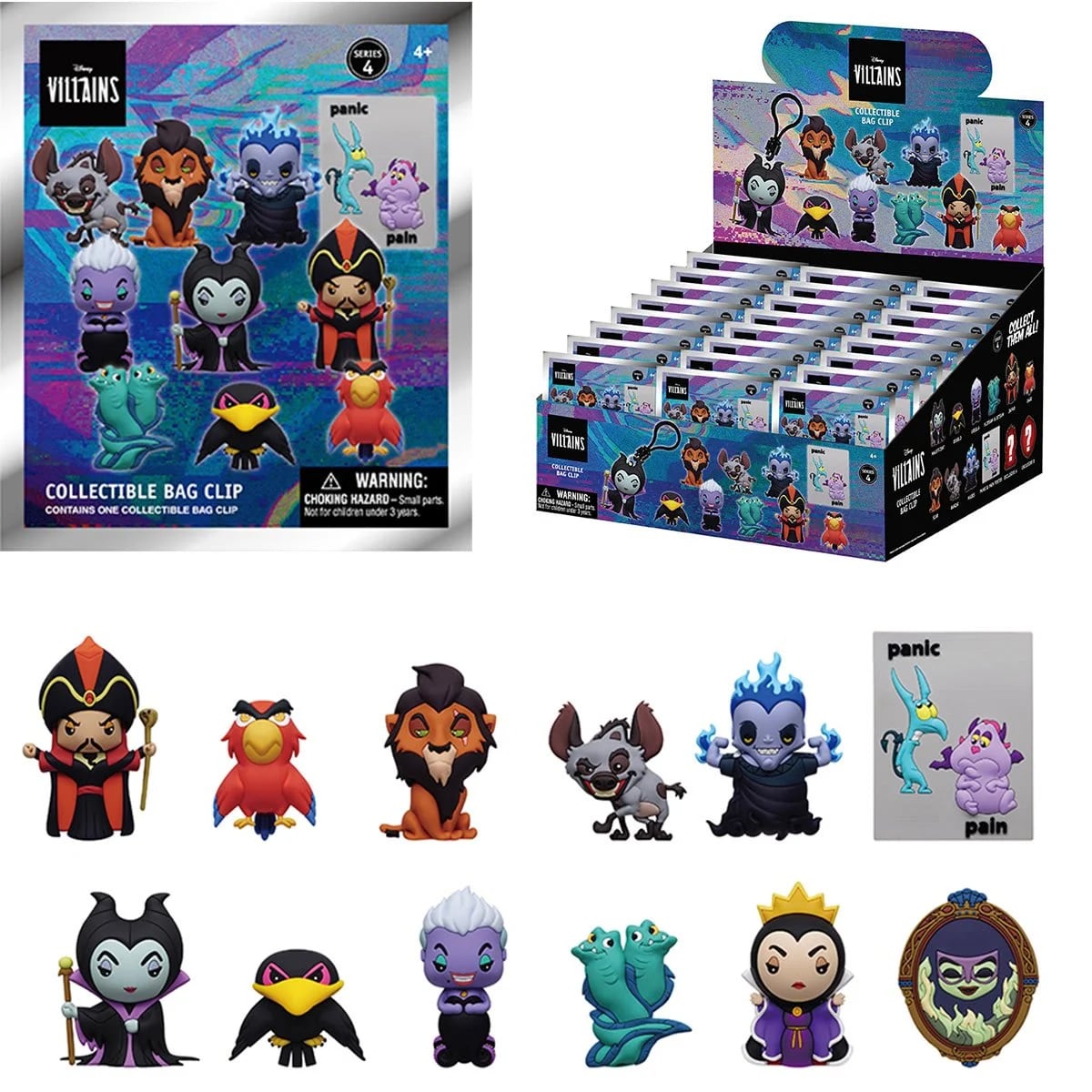 モノグラム 3D フィギュラル バッグ クリップ ディズニー ヴィランズ シリーズ4 1パック 未開封
