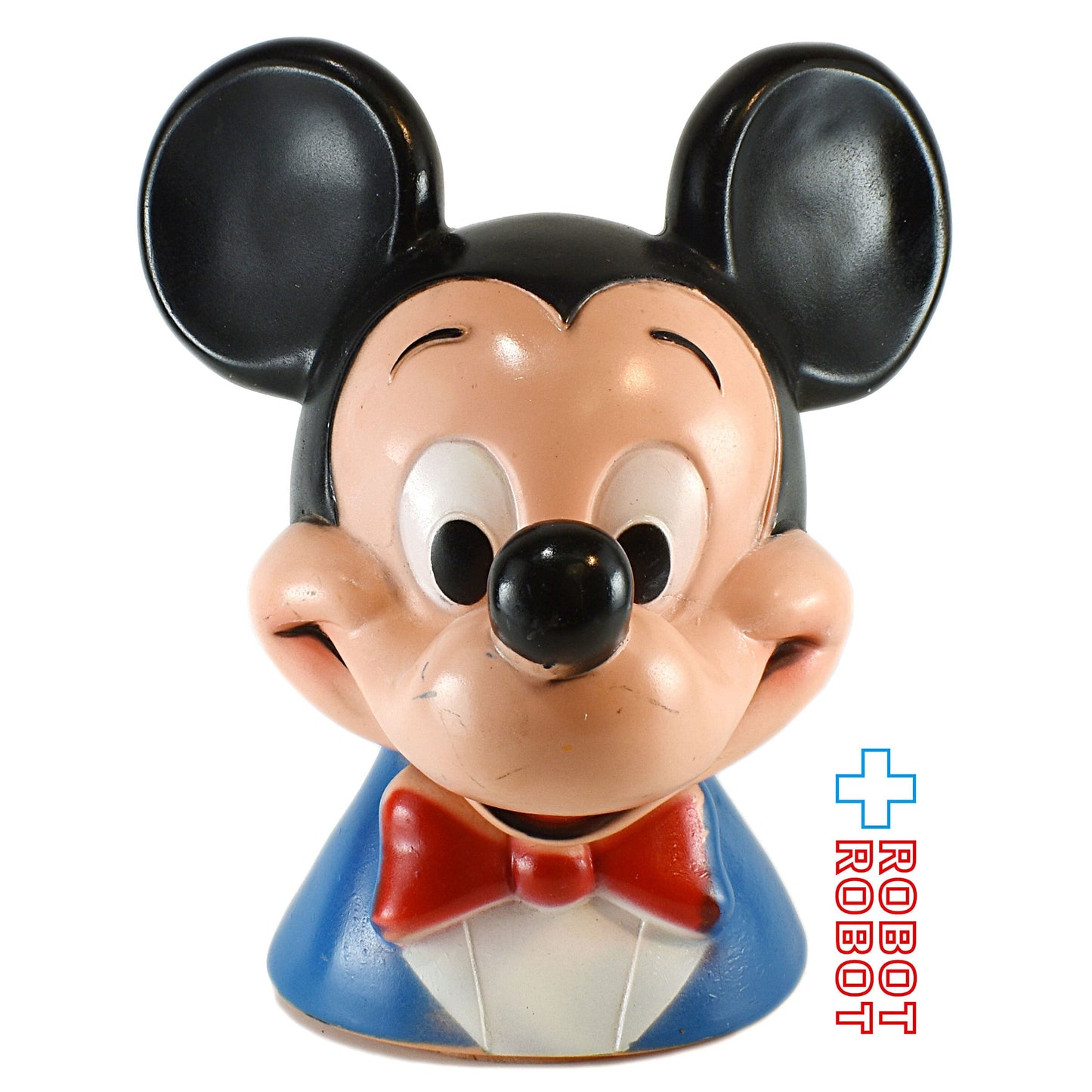 プレイパル ディズニー ミッキーマウス ヘッドソフビ貯金箱 底蓋欠