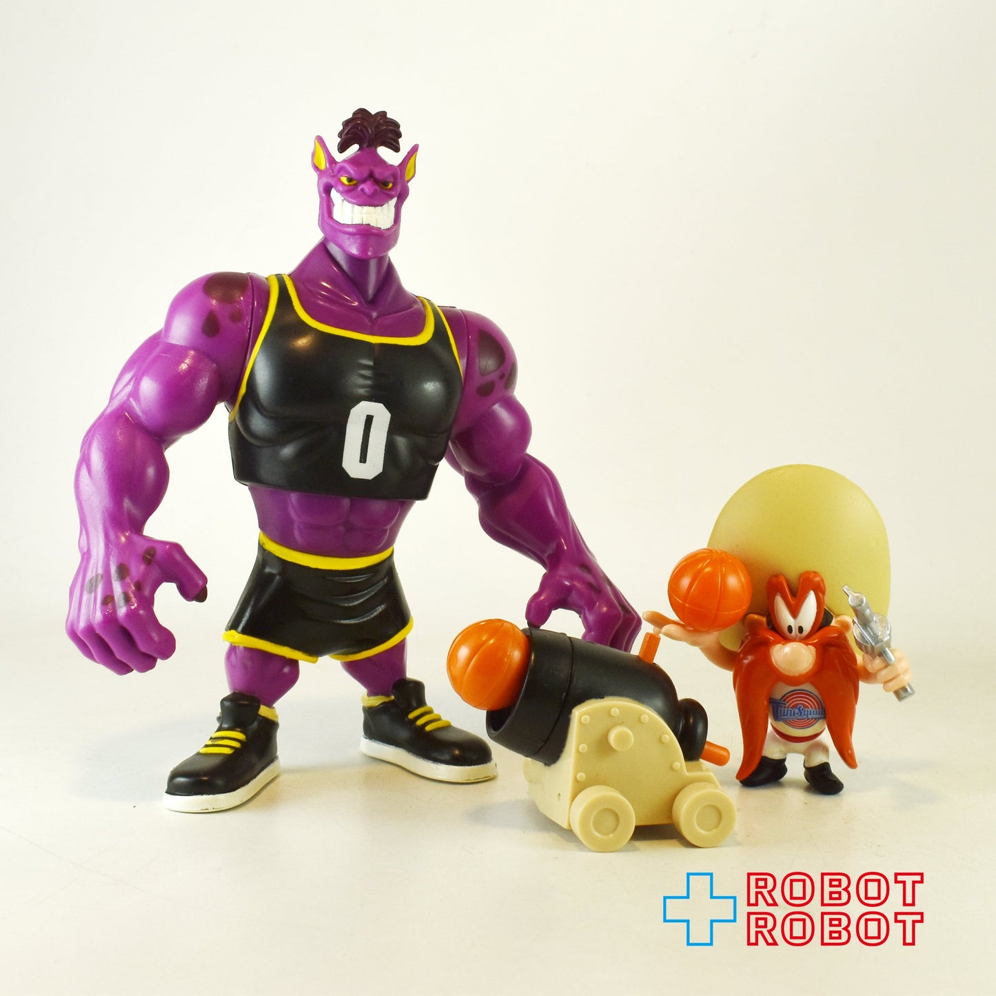 プレイメイツ社 ルーニー・テューンズ スペース・ジャム ヨセミテ・サム vs バプカス with 3ポイント・ボール・ブラスター アクションフィギュア 1996