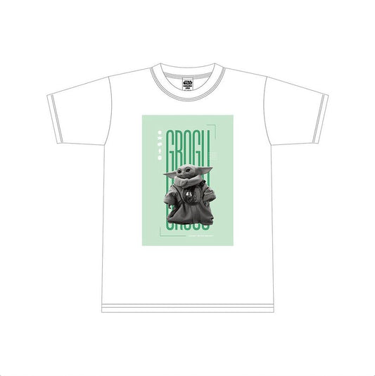 ディズニー スター・ウォーズ マンダロリアン・アンド・グローグー Tシャツ 白