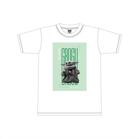 ディズニー スター・ウォーズ マンダロリアン・アンド・グローグー Tシャツ 白