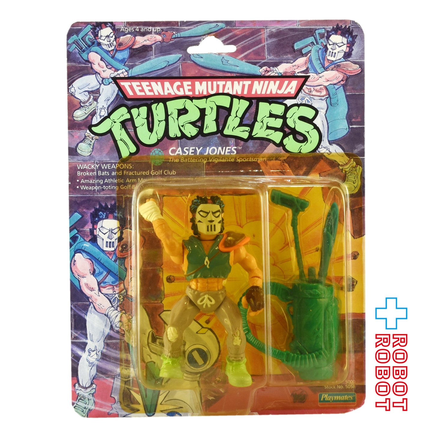 プレイメイツ TMNT ミュータント・タートルズ ケイシー・ジョーンズ アクションフィギュア 1989 未開封