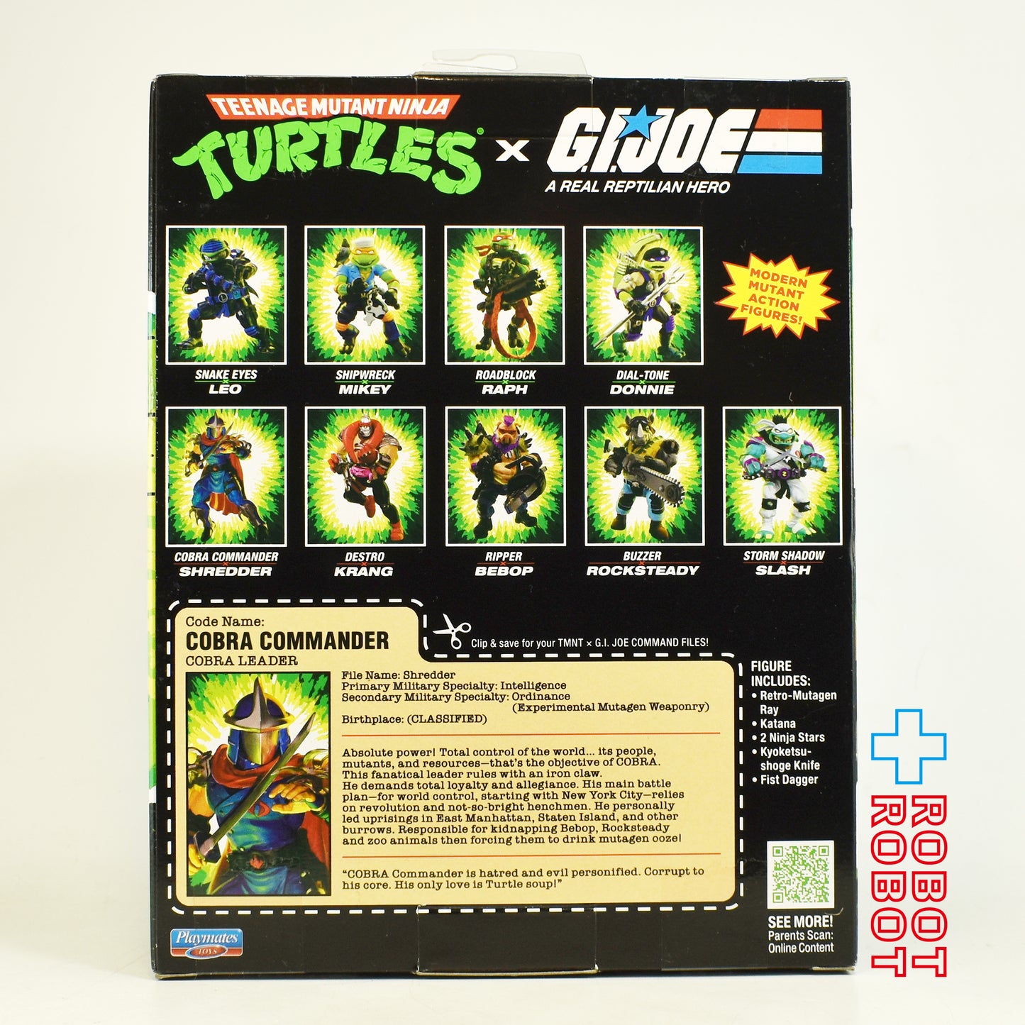 プレイメイツ ティーンエイジ・ミュータント・ニンジャ・タートルズ TMNT x G.I.ジョー シュレッダー as コブラコマンダー アクションフィギュア 未開封