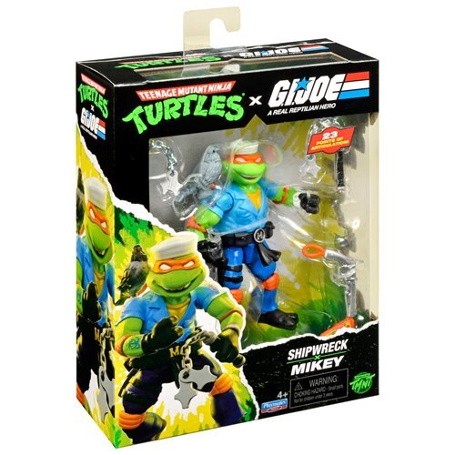 プレイメイツ ティーンエイジ・ミュータント・ニンジャ・タートルズ TMNT x G.I.ジョー ミケランジェロ as シップレック アクションフィギュア 未開封