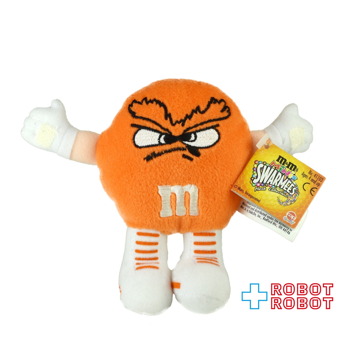 M&M's ミニズ サワーミーズ プラッシュ コレクティブル オレンジ エムアンドエムズ ぬいぐるみ人形 1998 紙タグ付き