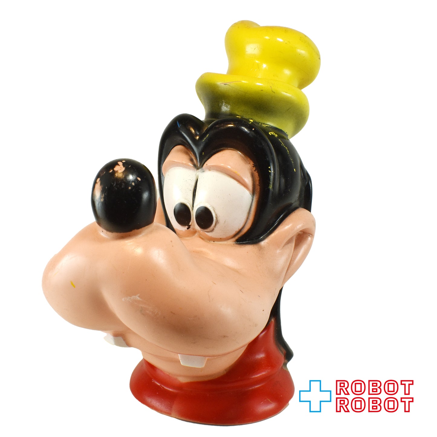 プレイパル ディズニー グーフィー ヘッド ソフビ貯金箱 底蓋欠
