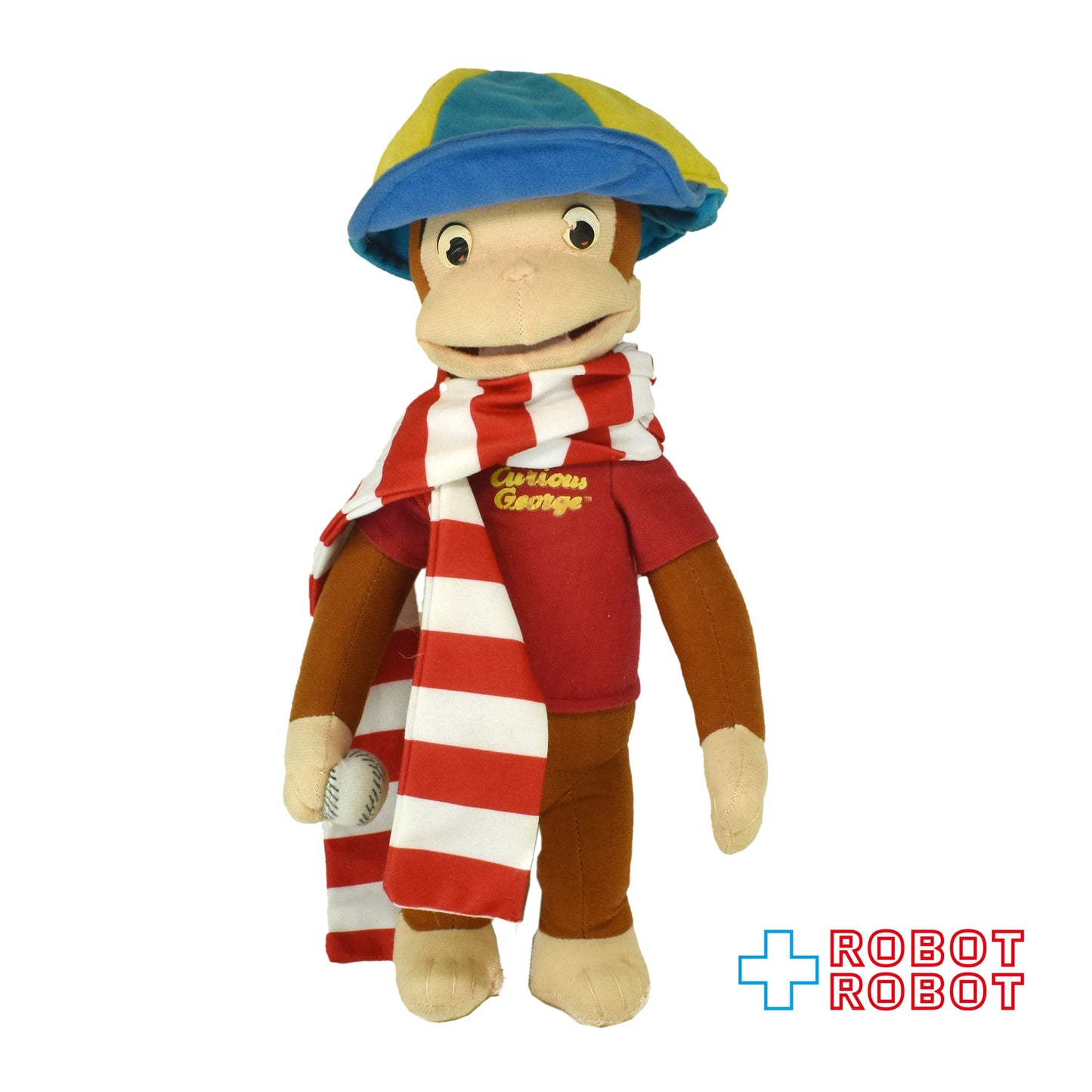 ケリートイ おさるのジョージ 野球帽 & ボール13インチ ぬいぐるみ人形
