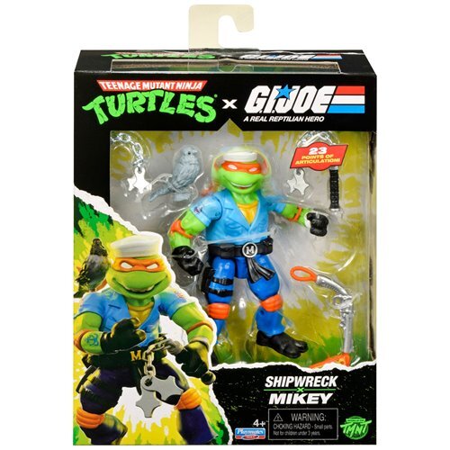 プレイメイツ ティーンエイジ・ミュータント・ニンジャ・タートルズ TMNT x G.I.ジョー ミケランジェロ as シップレック アクションフィギュア 未開封