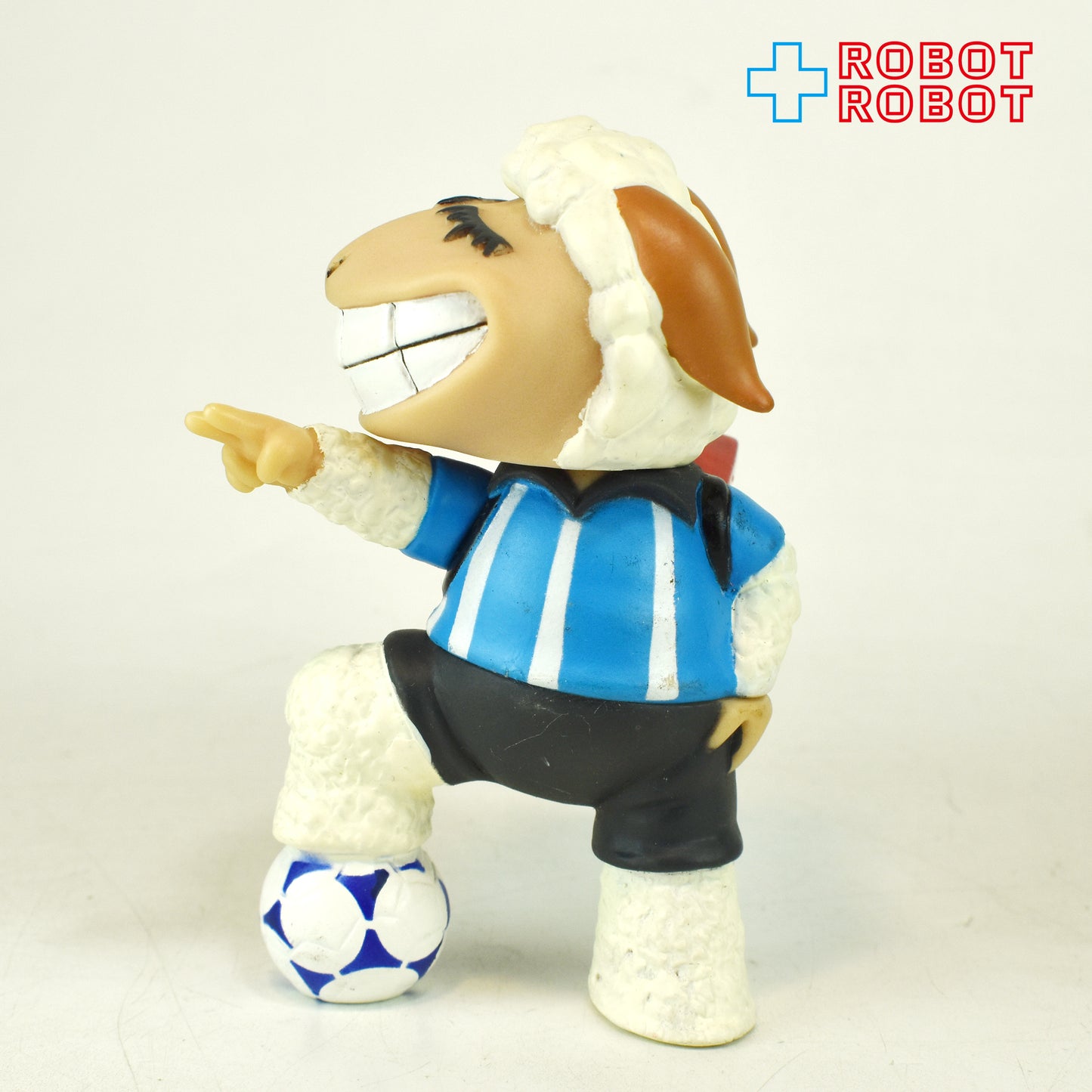 ピザハット サッカーボールを踏む羊 青ユニフォーム フィギュア