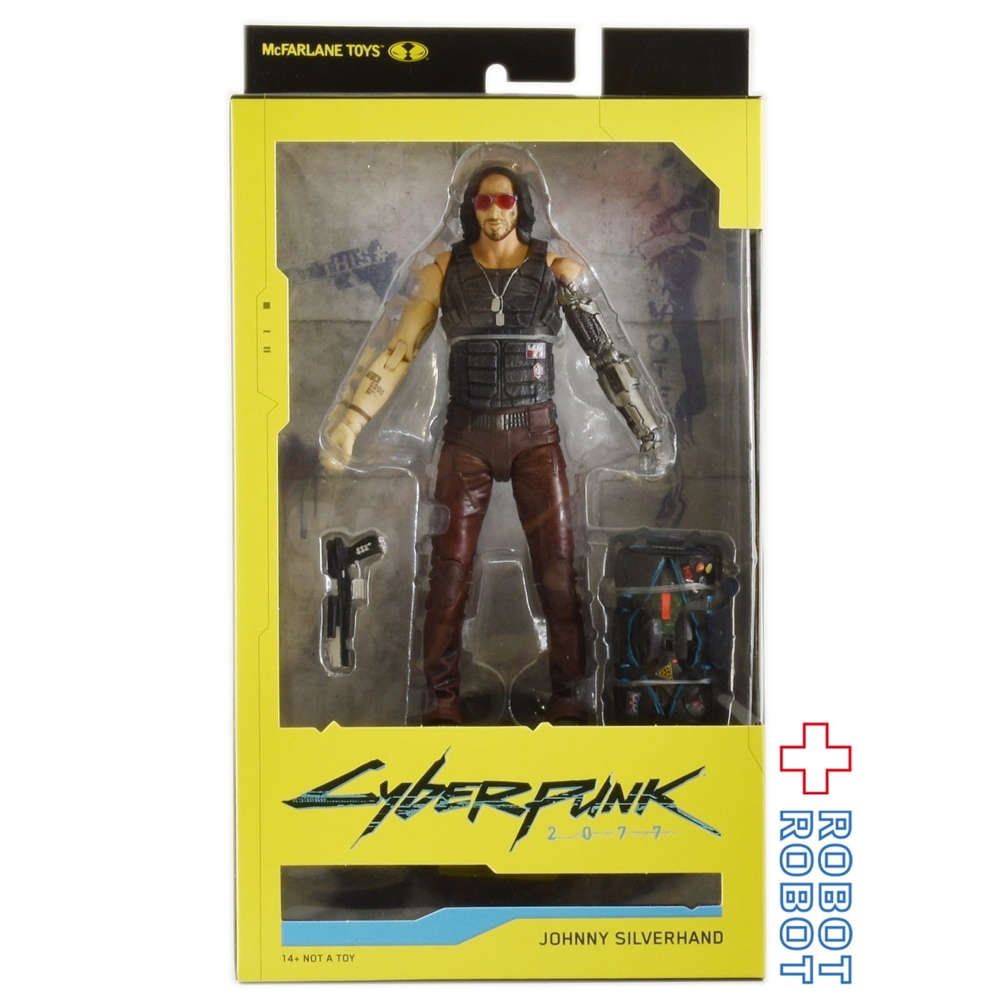 マクファーレン・トイズ サイバーパンク 2077 ジョニー・シルヴァーハンド w/ダッフルバッグ 7インチ アクションフィギュア
