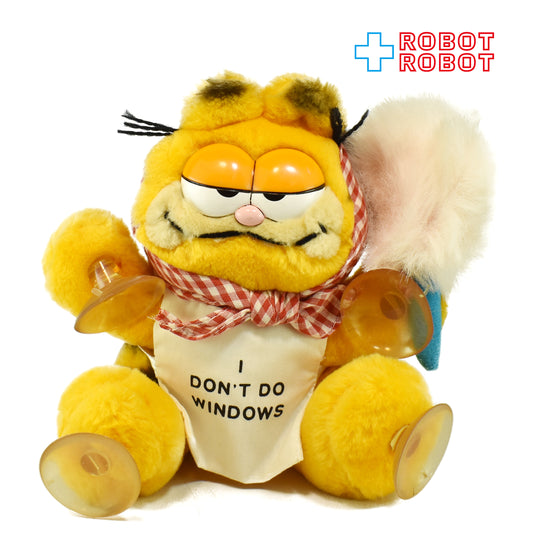 Dakin ガーフィールド I DON'T DO WINDOWS 吸盤付ぬいぐるみ人形 紙タグ付き