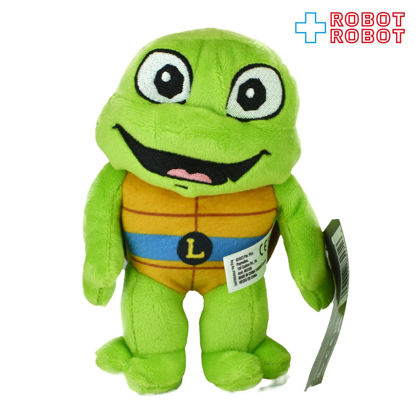 プレイメイツ タートルズ ミュータント・パニック！TMNT こどもタートル レオナルド ファニープラッシュ ぬいぐるみ人形