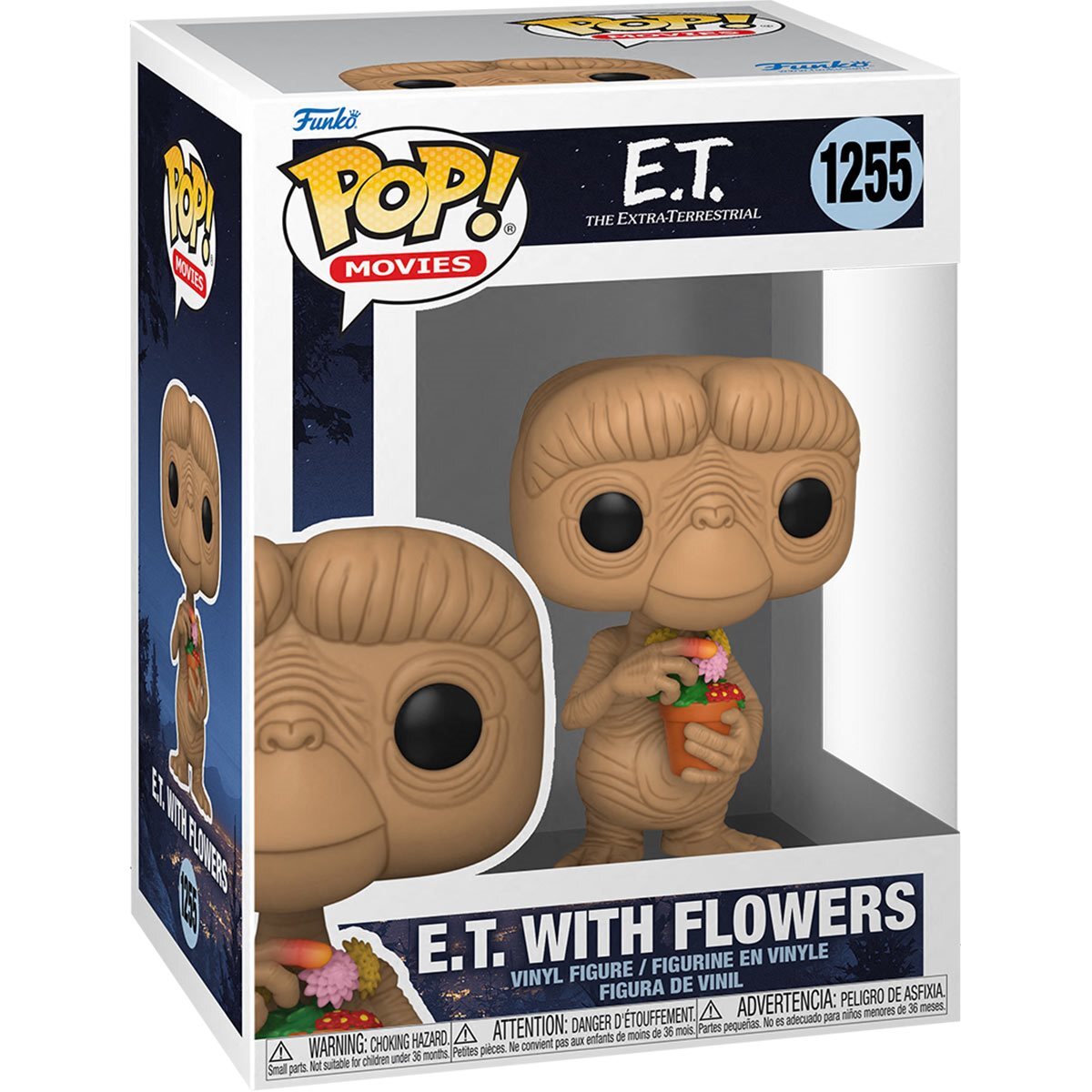 ファンコ POP! 1255 E.T. 40th E.T. 花持ち ビニールフィギュア 箱入未開封