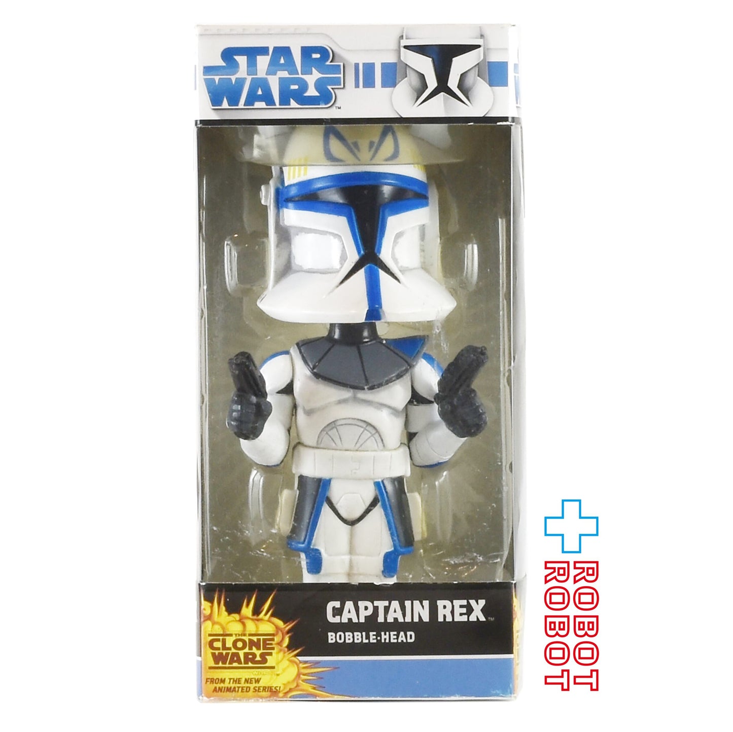 ファンコ スター・ウォーズ キャプテンレックス ワッキーワブラー ボブルヘッドフィギュア 箱入り クローン・ウォーズ