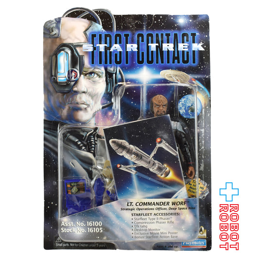 ツクダ プレイメイツ スタートレック ウォーフ少佐 アクションフィギュア 1996 国内版 未開封
