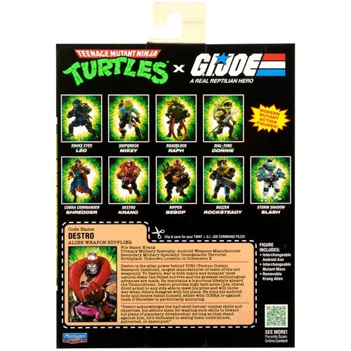 プレイメイツ ティーンエイジ・ミュータント・ニンジャ・タートルズ TMNT x G.I.ジョー クランゲ as デストロ アクションフィギュア 未開封