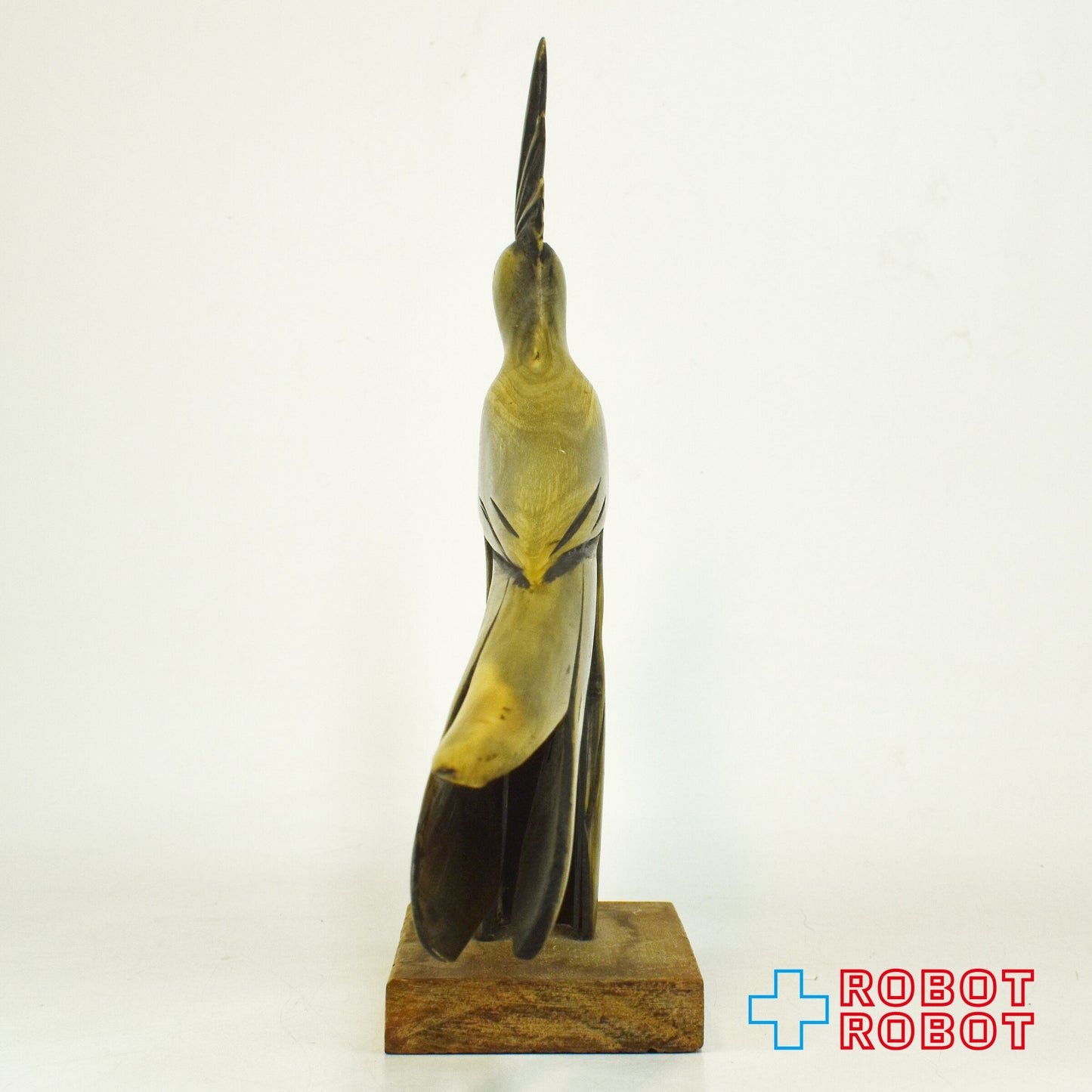 オウム 木彫り置物 19センチ