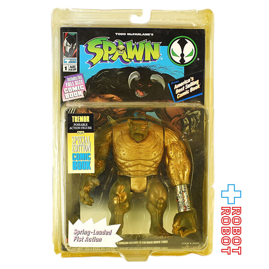 マクファーレン・トイズ SPAWN シリーズ 1 トレマー ゴールド w/ コミックブック アクションフィギュア 未開封