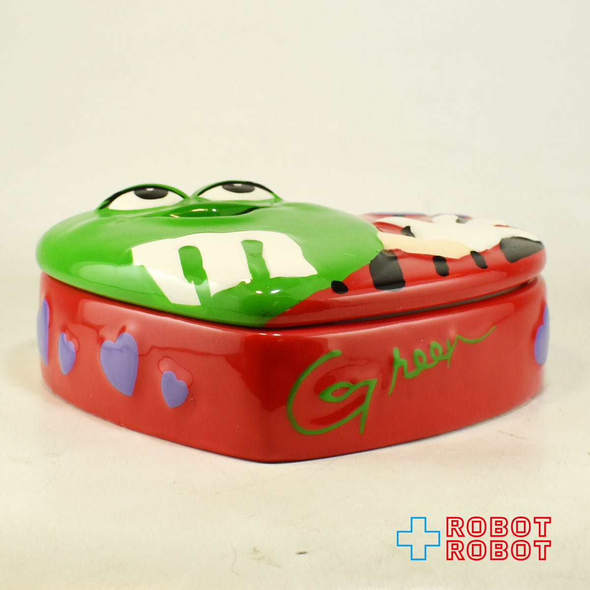 ギャルリー社 M&M's エムアンドエムズ ミスグリーン バレンタイン キャンディーディッシュ 陶器小物入れ 企業物