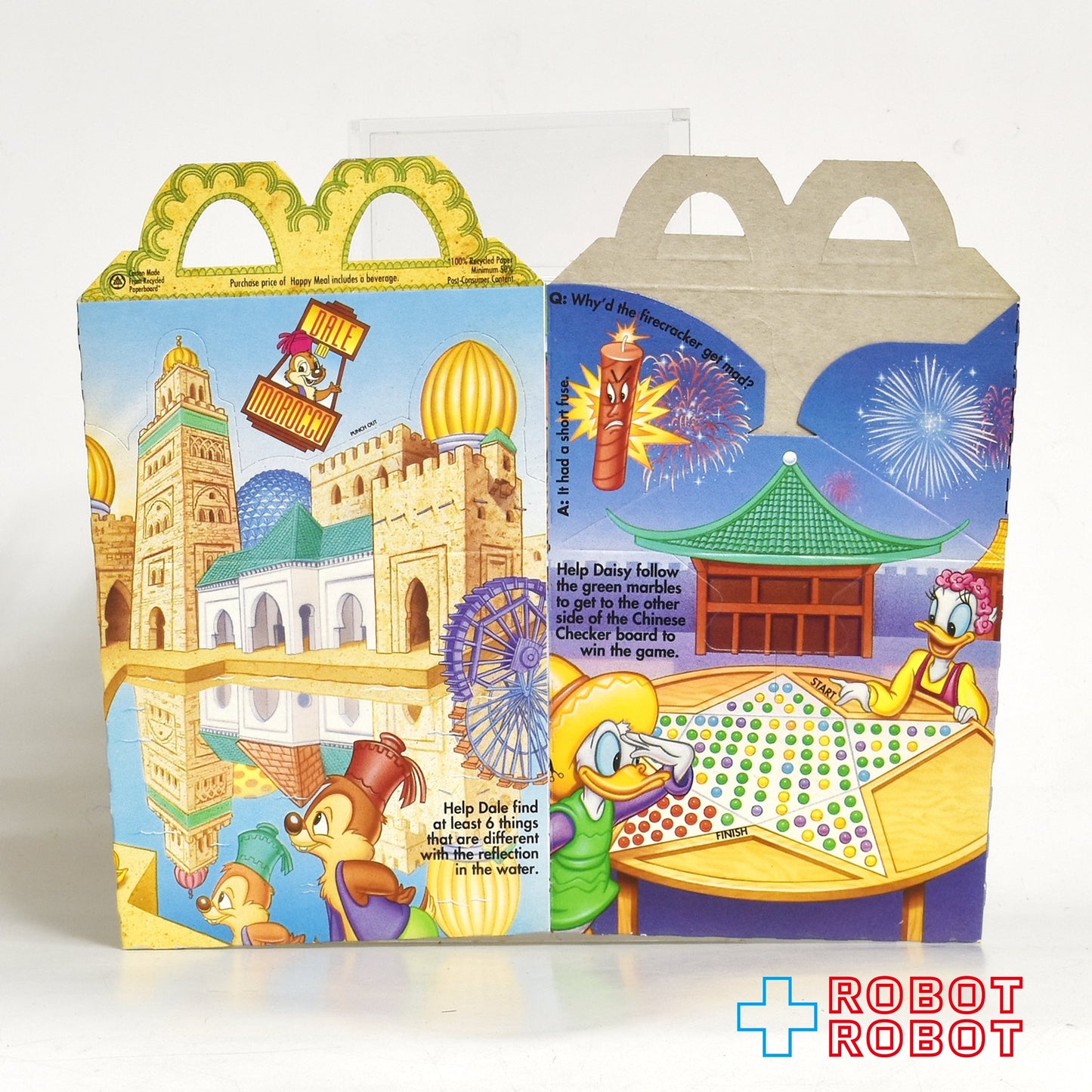 マクドナルド ハッピーセット空箱 エプコット’94 アドベンチャー・アット・ウォルト・ディズニー・ワールド " チップ・イン・チャイナ " " デール・イン・モロッコ "