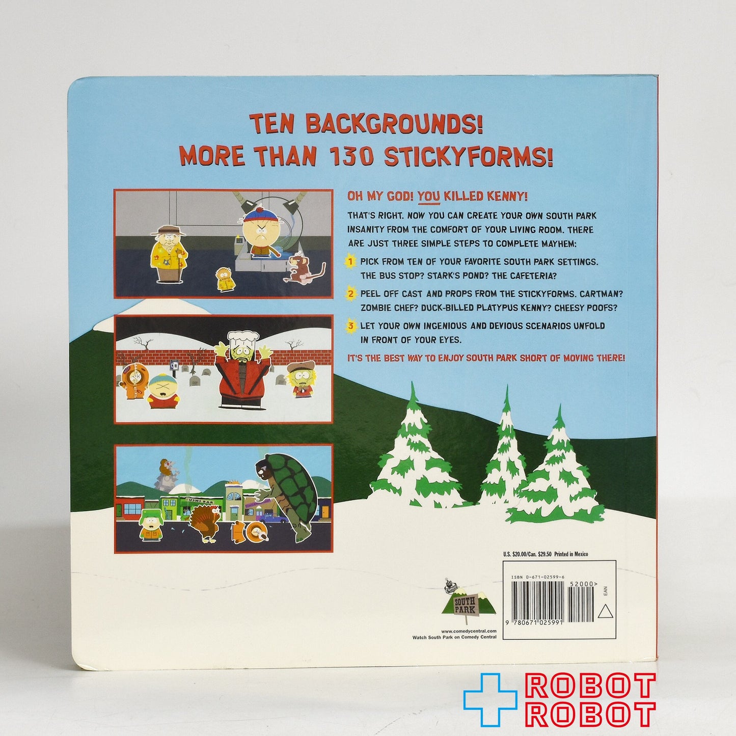 コメディー・セントラル社 サウスパーク ” ア・ステッカーフォーム・アドベンチャー！ ”  シールブック 絵本 1998
