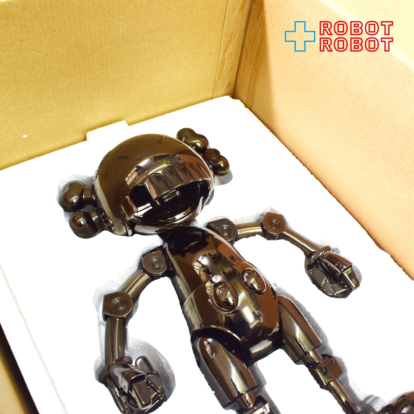 KAWS x 空山基 オリジナルフェイク NO FUTURE COMPANION ブラッククローム カラー 輸送箱付き ♦︎４号店商品