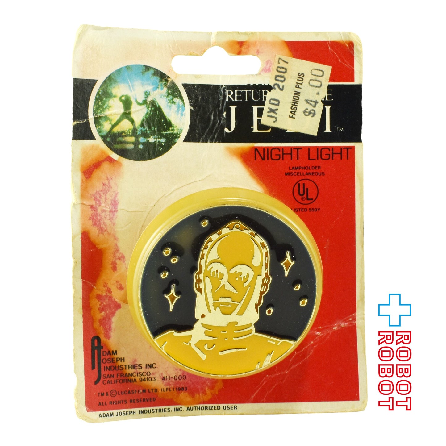 スター・ウォーズ ROTJ C-3POと星 ナイトライト 1983