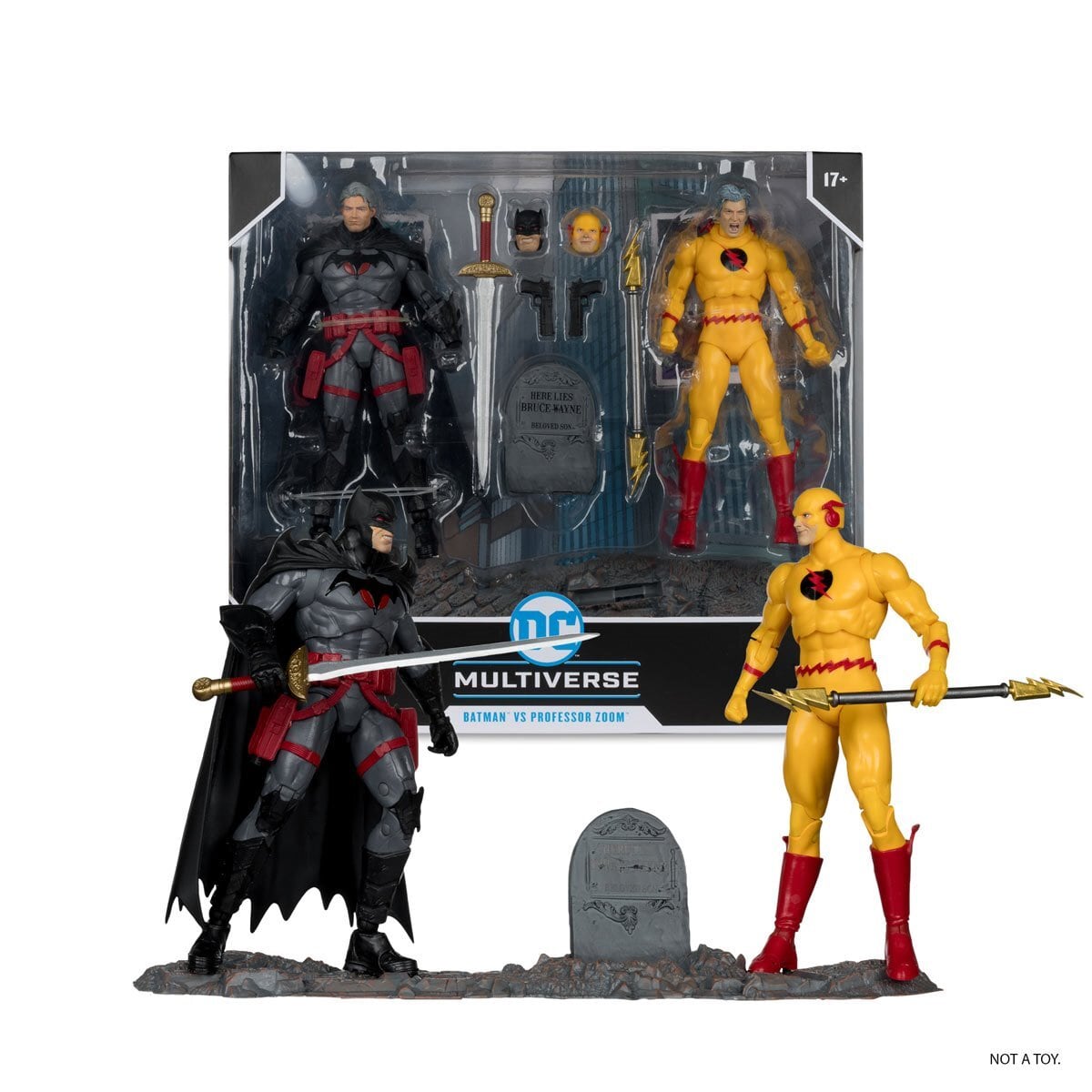 マクファーレン・トイズ DCマルチバース トーマス・ウェイン バットマン and プロフェッサー・ズーム (フラッシュポイント) 2パック 7インチ アクションフィギュア 未開封
