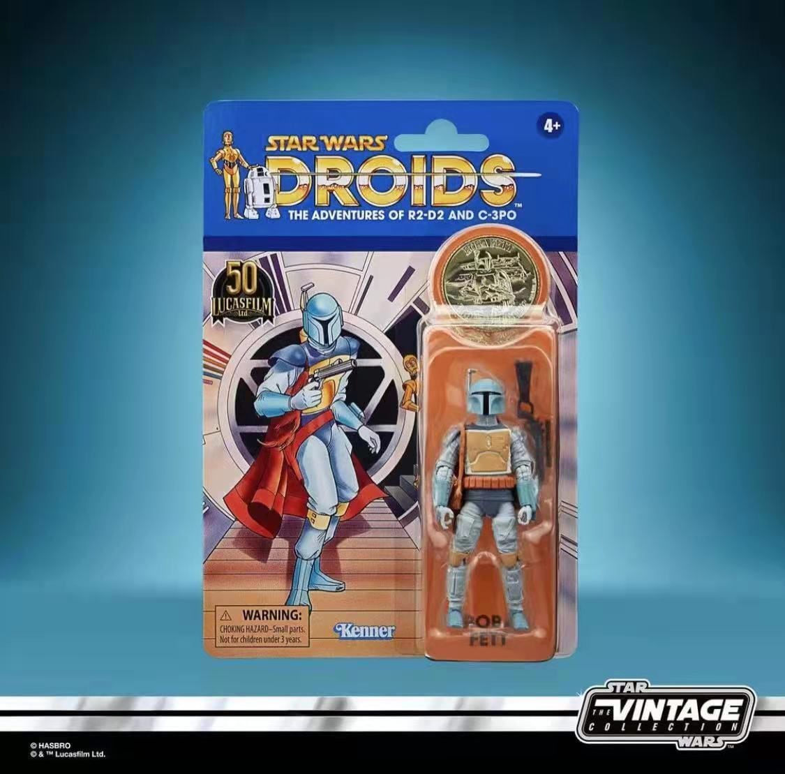 スター・ウォーズ VC ボバ・フェット ドロイド・インスパイア ルーカスフィルム 50th アニバーサリー ヴィンテージコレクション 3.75インチ アクションフィギュア 未開封 ※台紙にシワ