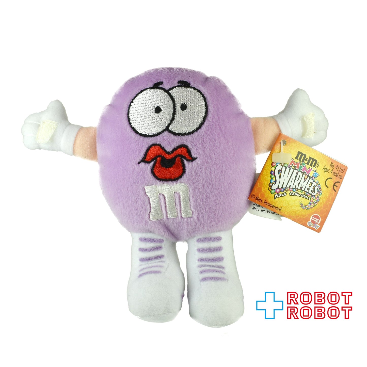 M&M's ミニズ サワーミーズ プラッシュ コレクティブル ライト パープル  エムアンドエムズ ぬいぐるみ人形 1998 紙タグ付き