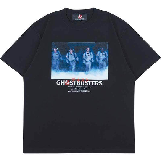 メディコム・トイ MLE ゴーストバスターズ ４人のメンバー A ブラック Tシャツ Mサイズ 紙タグ付き