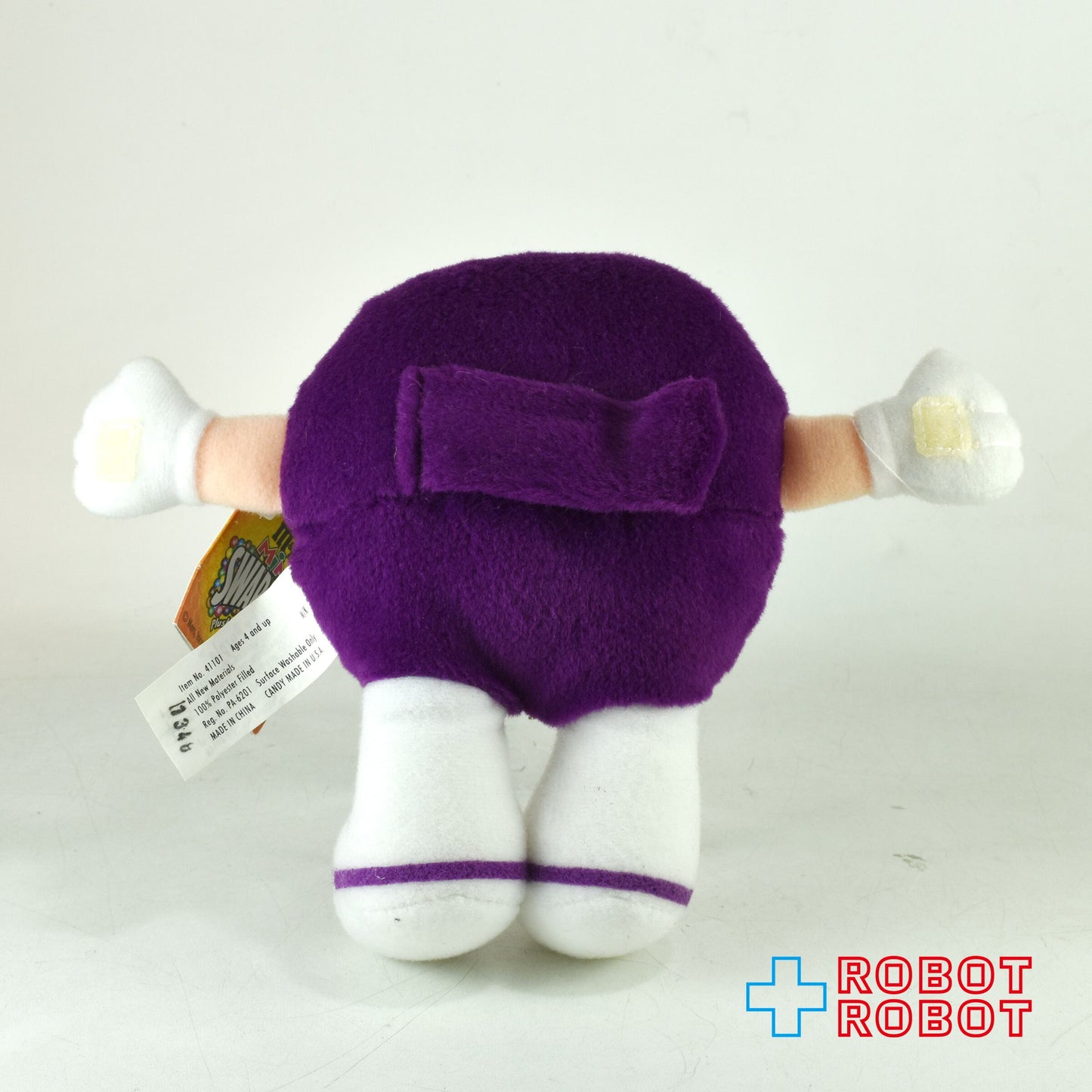M&M's ミニズ サワーミーズ プラッシュ コレクティブル パープル  エムアンドエムズ ぬいぐるみ人形 1998 紙タグ付き