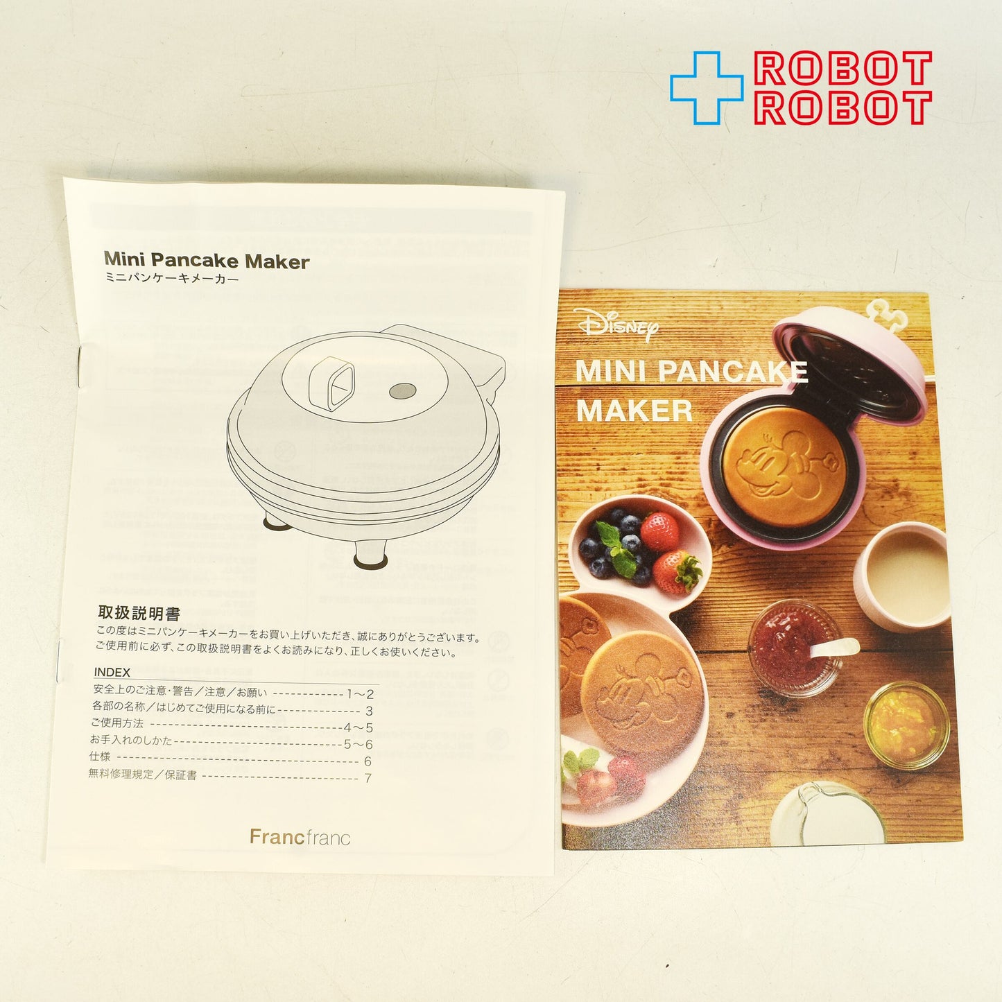 フランフラン ディズニー ミッキーマウス ミニパンケーキメーカー レッド 箱入