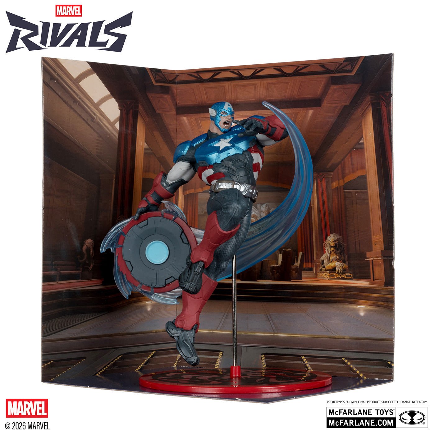 マクファーレン・トイズ マーベル・ライバルズ シーン・フィギュア #005 キャプテン・アメリカ 1/10 スタチューフィギュア 未開封